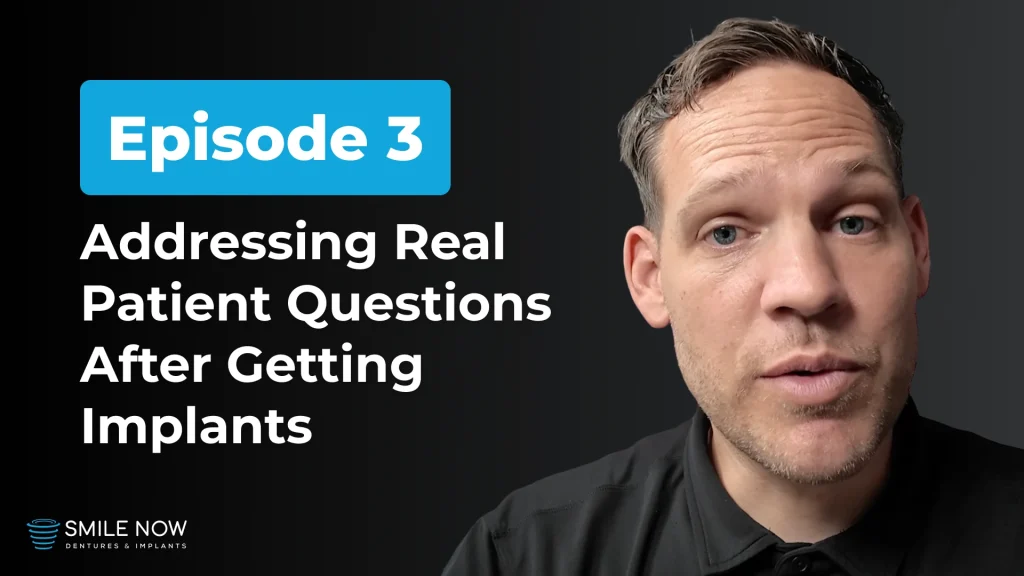 Thumbnail image for a video where Dr. Caleb Stott addresses dental implant questions from patients online.